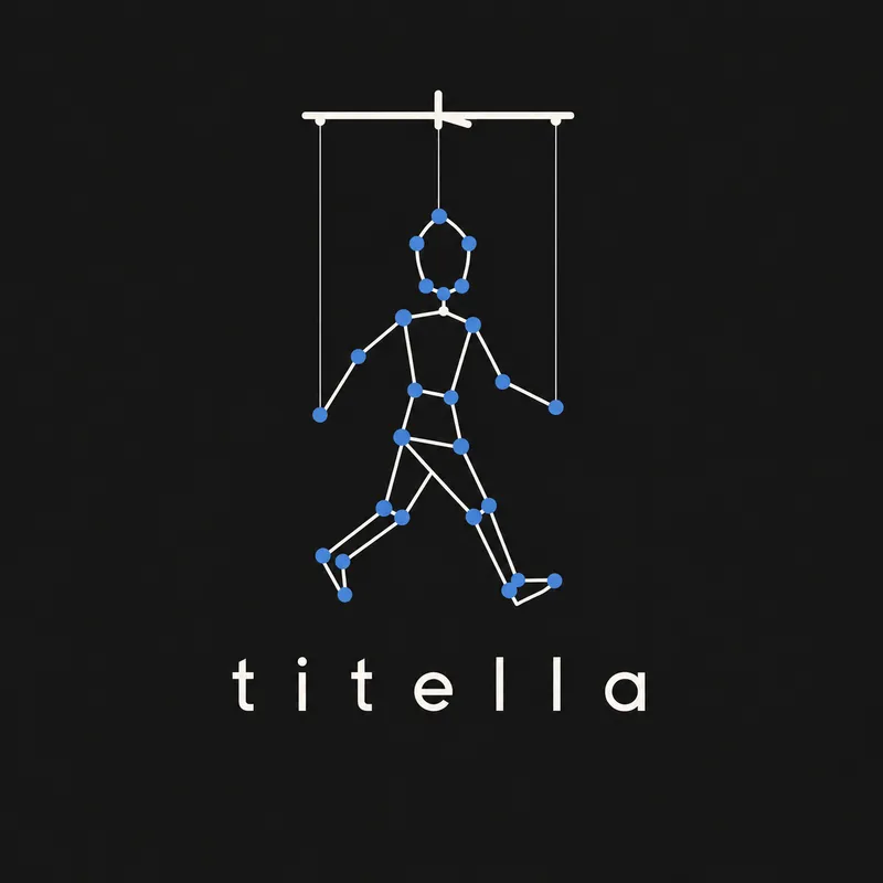 Titella, a marionette drawn as an armature